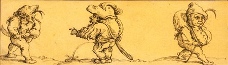 Tre figure caricaturali