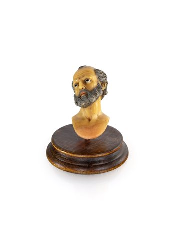 Testina in cera policroma, Sicilia, fine del XVIII/inizio del XIX secolo