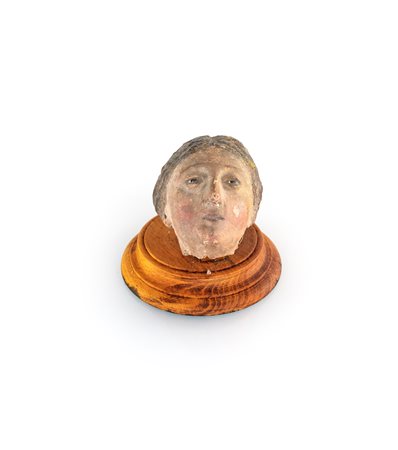 Frammento in cartapesta policroma, XVIII secolo