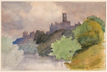 Paesaggio con castello