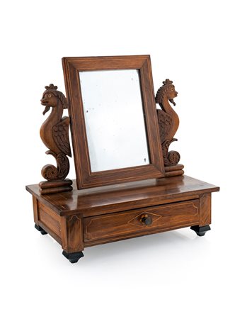 Specchiera da toletta in noce