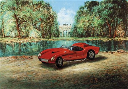 GIOVAN FRANCESCO GONZAGA Milano 1921 - 2007 La Ferrari testa rossa del Nivola...