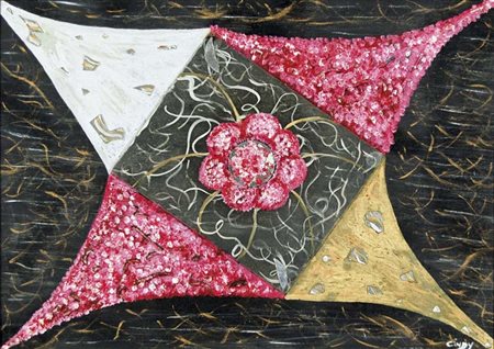 CINZIA OLIVIERI Soave 1971 La femminilità 1998 tecnica mista con applicazioni...