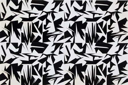 SERGIO LOMBARDO Roma 1939 Pittura stocastica 1981 assemblaggio di quattro...