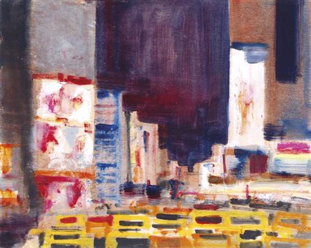 SALVATORE MAGAZZINI Pistoia 1955 New York olio su tavola, 40x50 firma in...