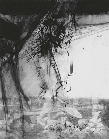 PAOLO BARATELLA Bologna 1935 senza titolo 1962 tecnica mista su carta, 50x40...