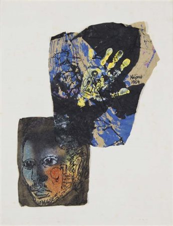 LADISLAV KIJNO Varsavia 1921 La mano 1964 e Paul Gauguin 1990 acrilici su due...