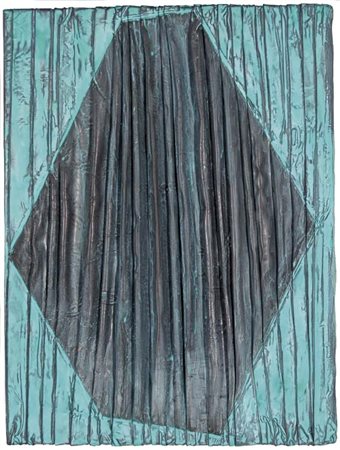 UMBERTO MARIANI Milano 1936 senza titolo 1995 acrilico verde rame su lamina...