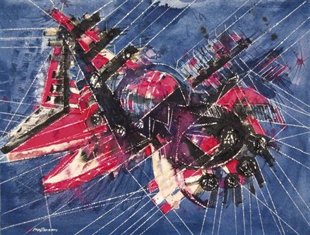 UMBERTO MASTROIANNI Fontana Liri 1910 - Roma 1998 Composizione (1974) tecnica...