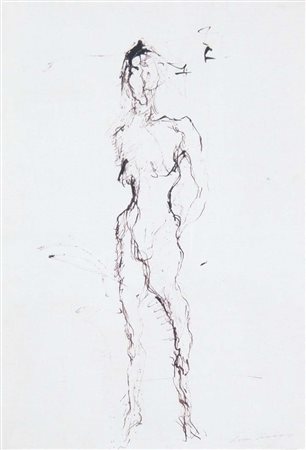 ERNESTO TRECCANI Milano 1920 - 2009 Figura di donna olio su tela, 50x35 firma...