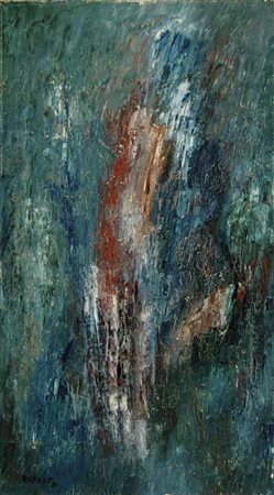 ARNALDO ESPOSTO Genova 1933 - 1996 Nascita in primavera 1959 olio su tela,...