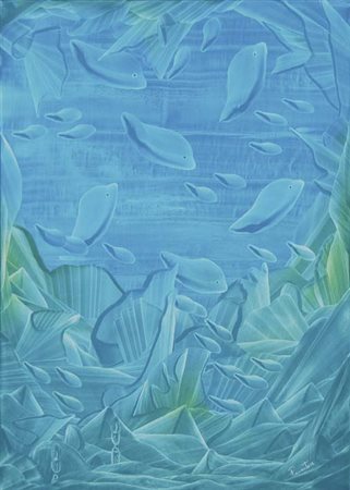 EUGENIO PIEMONTESE Paola (Cs) 1978 Fondale marino 2012 olio su tela, 70x50...