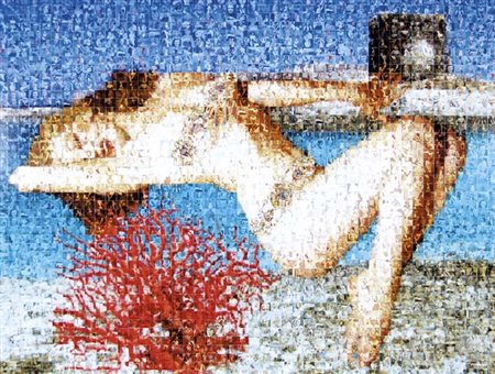 MARIA MURGIA Ossi (Ss) 1935 Marilyn Monroe a Stintino 2011 fotomosaico...