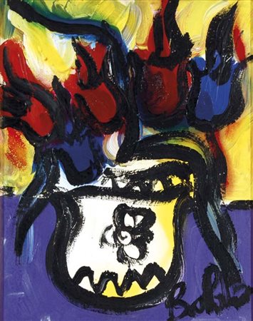 GUSTAVO BOLDRINI Venezia 1927 - 1988 Vaso di tulipani 1970 olio su tela,...