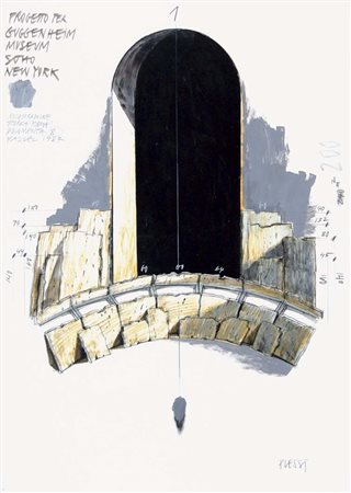 FABRIZIO PLESSI Reggio Emilia 1940 Progetto per Guggenheim Museum Soho New...