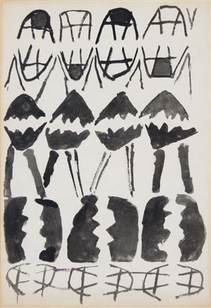 GIUSEPPE CAPOGROSSI Roma 1900 - 1972 Superficie CP/122 1956 tempera su carta,...