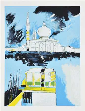 Remo Brindisi VENEZIA litografia su carta, cm 70x50 es. 116/150 firma