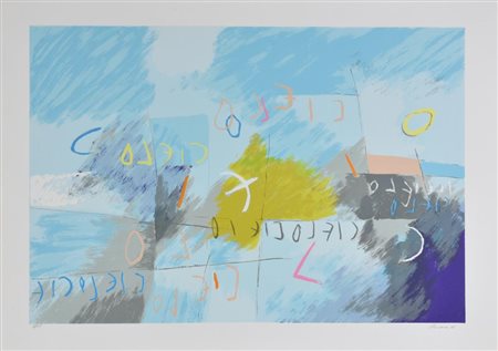 Renzo Nucara SENZA TITOLO serigrafia su carta, cm 50x70 es. 36 su 125 firma e...