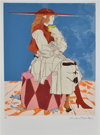 Arturo Carmassi PERSONAGGIO DELL'IMMAGINARIO N. 11 litografia su carta...