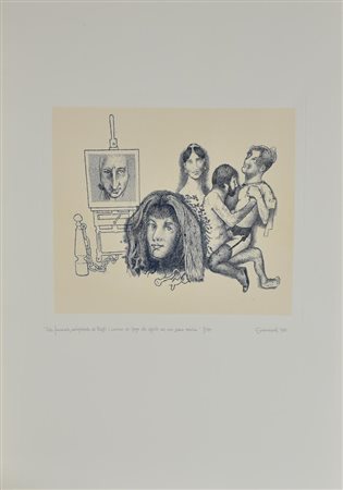 Giuseppe Guerreschi TESTA FEMMINILE, AUTORITRATTO DI FUSSLI E LAVINIA DE...