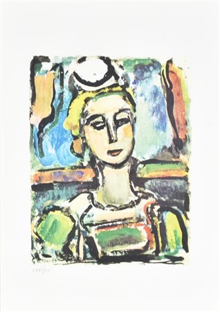 Georges Rouault LA ROUSSALKA litografia su carta (d'apres), cm 50x35 es....