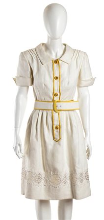 FERNANDA GATTINONI<br>ABITO IN COTONE E LINO<br>Anni ‘70