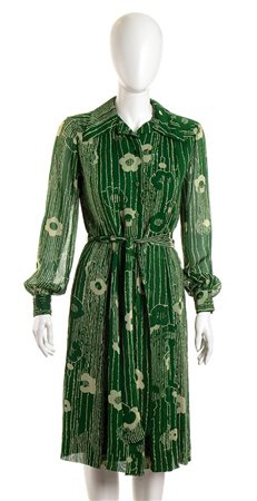 RIZKALLAH FOR MALCOM STARR<br>ABITO IN TESSUTO SINTETICO<br>Anni ‘70