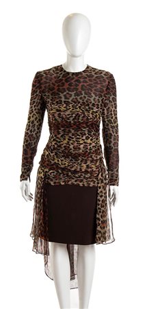 JEAN LOUIS SCHERRER BOUTIQUE<br>ABITO IN CHIFFON<br>Fine anni ‘80 / Inizio anni ‘90