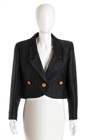 YVES SAINT LAURENT RIVE GAUCHE<br>GIACCA IN TESSUTO MATELASSE’<br>Anni ‘90