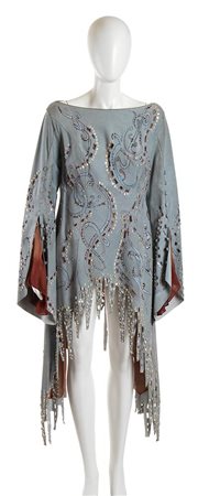 GATTINONI COUTURE<br>ABITO/CASACCA IN PELLE SCAMOSCIATA<br>Anni ‘90<br>