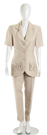 MAURIZIO GALANTE PER CIRCOLARE COMPLETO IN SETA GREZZA Inizio anni 90