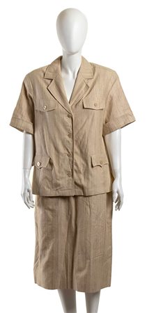 YVES SAINT LAURENT VARIATION<br>COMPLETO IN SETA CRUDA<br>Anni ‘90