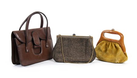 LOTTO DI TRE BORSETTE<br>Anni ‘30 / Fine anni ‘50