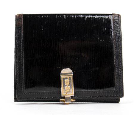 FENDI<br>PORTAFOGLIO IN TESSUTO E PELLE<br>Anni ‘80