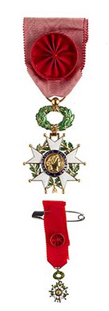 FRANCIA, QUARTA REPUBBLICA, ORDINE DELLA LEGION D’ONORE, INSEGNA DI CAVALIERE UFICIALE.