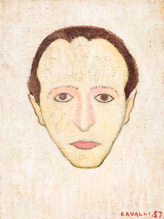 ARTURO CAVALLI (1914-1976) - Senza Titolo (Ritratto di Arturo Schwarz), 1957