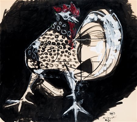 LUCIANO MINGUZZI (1911-2004) - Senza Titolo (Gallo), 1954