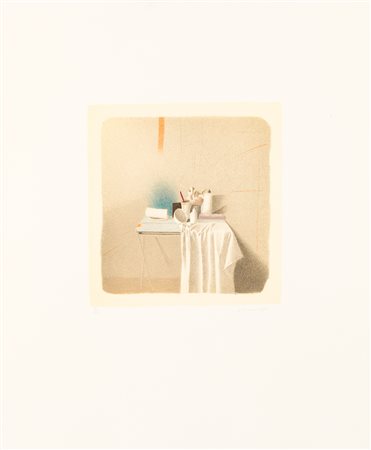 GIANFRANCO FERRONI (1927-2001) - Diversi oggetti e panneggio, 1990