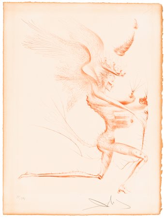 SALVADOR DALÌ (1904-1989) - Il demone alato (dal portfolio Venus aux Fourrures)