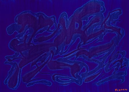 GIULIO TURCATO (1912-1995) - Cangiante blu, seconda metà anni '70