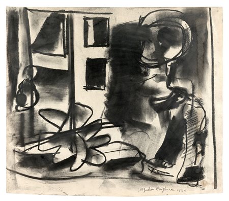 Alfredo Chighine (Milano 1914-Pisa 1974)  - Senza titolo, 1951