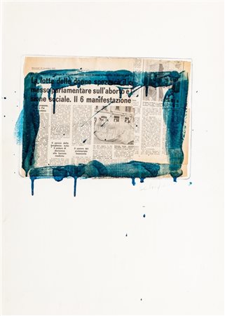 Mario Schifano (Homs 1934-Roma 1998)  - Senza titolo (La lotta delle donne), 1975