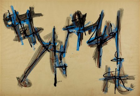 Achille Perilli (Roma 1927)  - Senza titolo, 1957