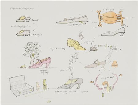 Gianfranco Baruchello (Livorno 1924)  - La ligne de votre correspondant, 1982