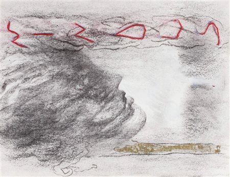 Omar Galliani (Montecchio 1954)  - Sotto labbro di dea, 1987