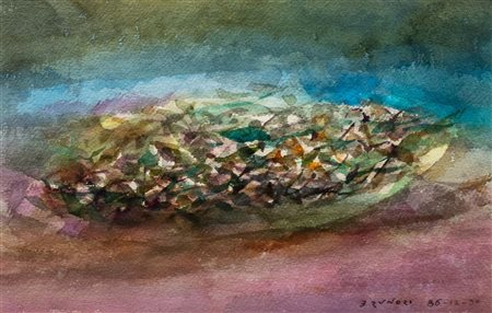 Enzo Brunori (Perugia 1924-Roma 1993)  - Gabbiani, 1986