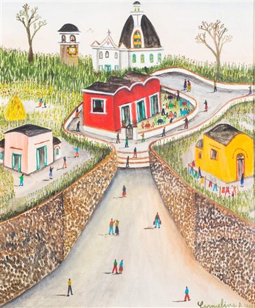 Carmelina di Capri (Capri 1920-2004)  - La strada e la chiesa, 1967