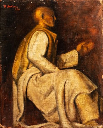 Francesco Di Cocco (Roma 1900-Roma 1989)  - Figura seduta - Il profeta, 1924