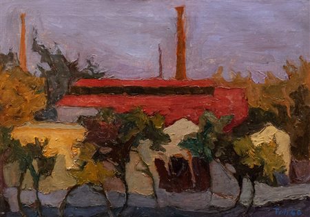 Toti Scialoja (Roma 1914-1998)  - La fabbrica, 1946