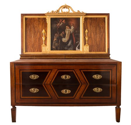 CASSETTONE ALTARE, ultimo quarto del XVIII secolo. Cassettone lastronato in...